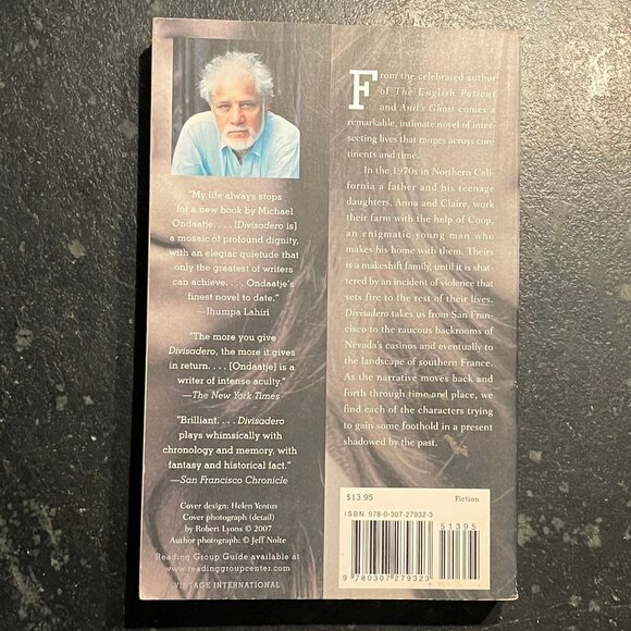 "Divisadero," by Michael Ondaatje, 2008 1st Ed. Paperback - Picture 3 of 5